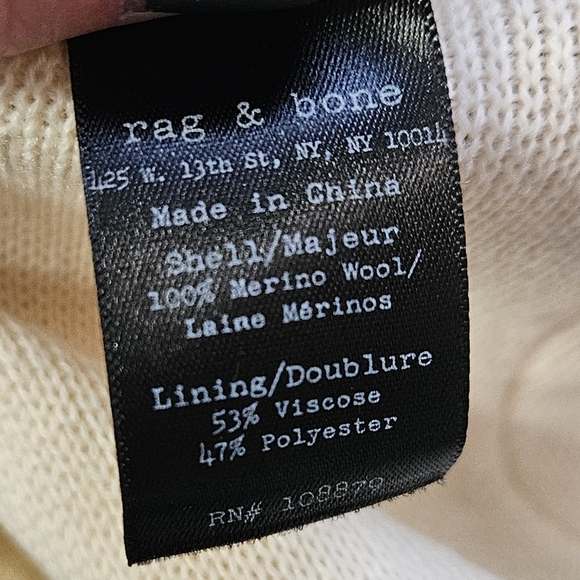 Rag and Bone 100% merino wool double button closure blazer jacket - Picture 7 of 9